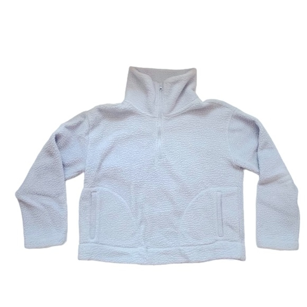 💚3/$15💚  JOE FRESH | Medium | 3/4 zip powder blue Sherpa sweatshirt